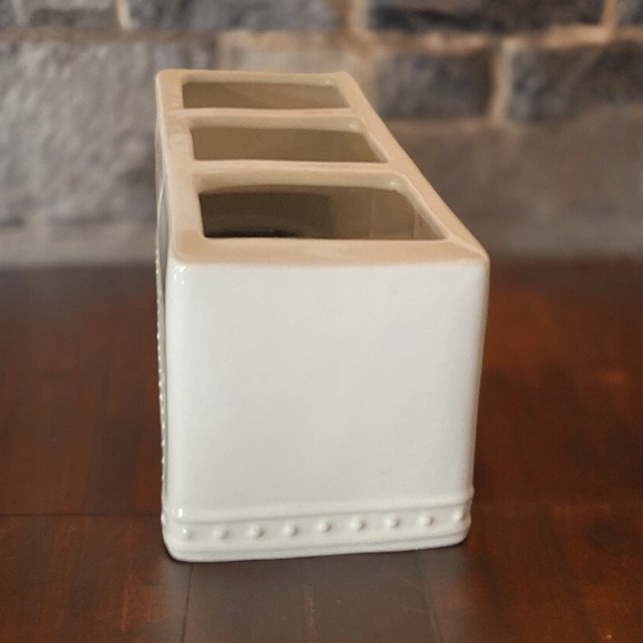 🎉HP🎉Retired Rare Nora Fleming Pearl Dot 3 Compartment Utensil Caddy - Picture 4 of 14